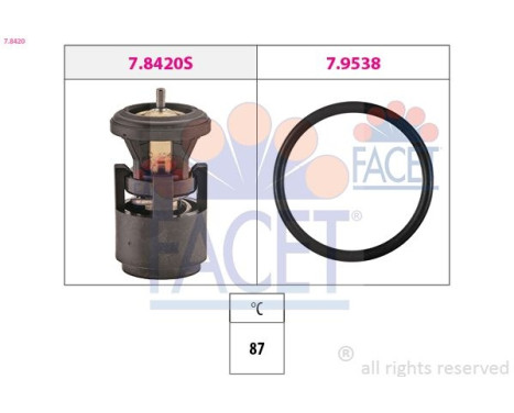 Termostat, kylvätska Made in Italy - OE Equivalent 7.8420 Facet