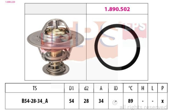 Termostat, kylvätska Made in Italy - OE Equivalent