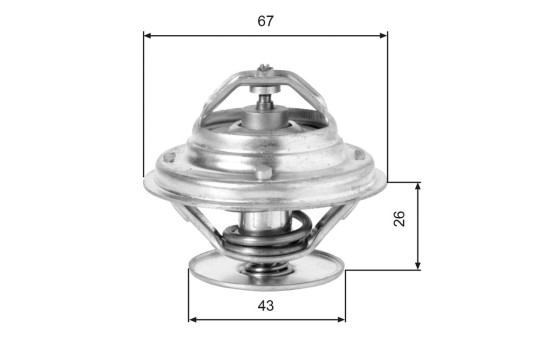 Termostat, kylvätska TH05586G1 Gates, bild 2