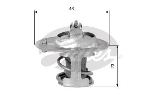 Termostat, kylvätska TH06691G1 Gates