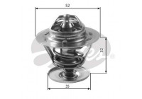 Termostat, kylvätska TH12588G1 Gates