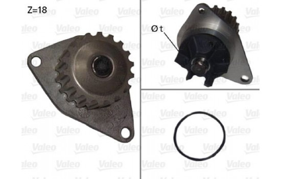 Vattenpump 506721 Valeo