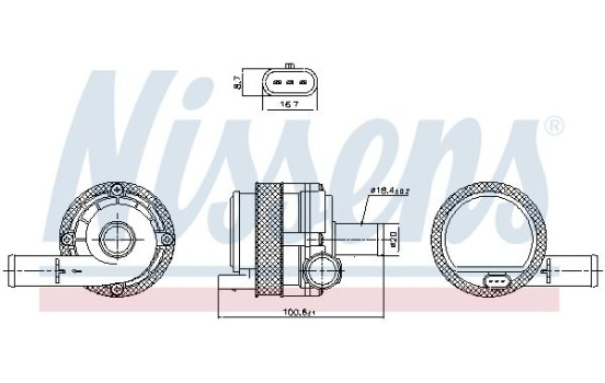 Vattenpump, motorkylning ** FÖRSTA MONTERING **