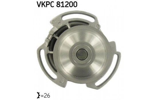 Vattenpump VKPC 81200 SKF