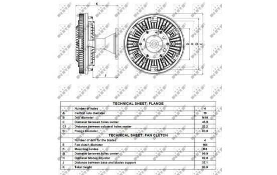 Koppling, kylarfläkt 49091 NRF, bild 3