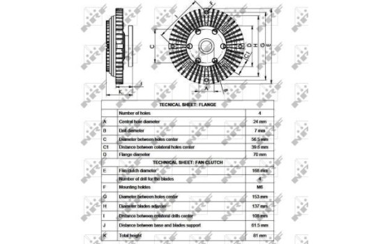 Koppling, kylarfläkt 49547 NRF, bild 2