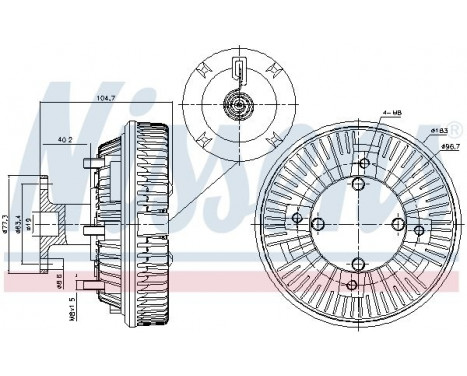 Koppling, kylarfläkt 86226 Nissens