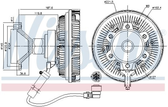 Koppling, kylarfläkt 86238 Nissens, bild 6