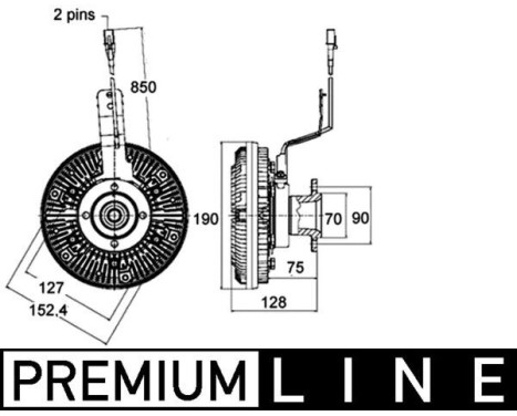 Koppling, kylarfläkt BEHR *** PREMIUM LINE ***