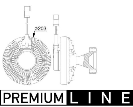 Koppling, kylarfläkt