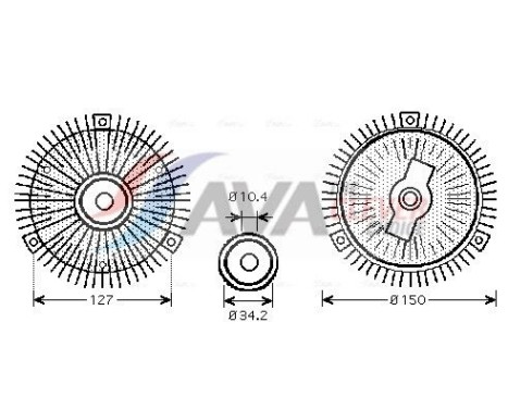 Koppling, kylarfläkt