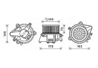 Elektrisk motor, kupéfläkt FT8450 Ava Quality Cooling