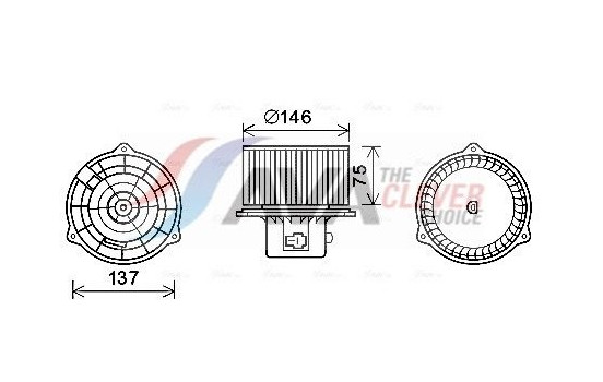 Elektrisk motor, kupéfläkt HY8403 Ava Quality Cooling