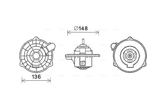 Elektrisk motor, kupéfläkt HY8404 Ava Quality Cooling