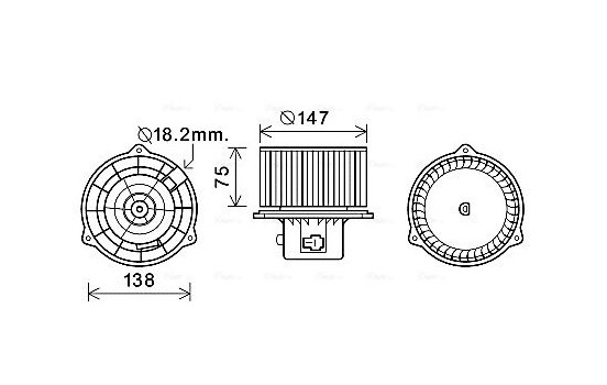 Elektrisk motor, kupéfläkt HY8413 Ava Quality Cooling