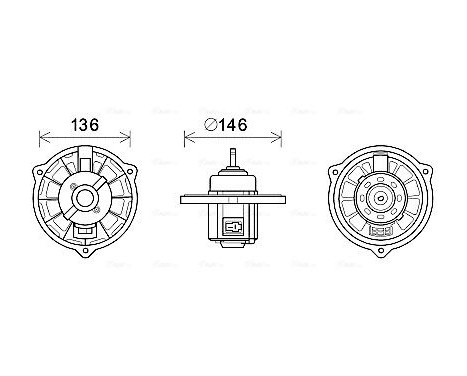Elektrisk motor, kupéfläkt HY8416 Ava Quality Cooling