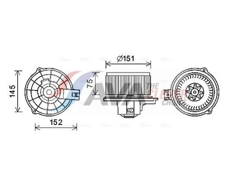 Elektrisk motor, kupéfläkt KA8235 Ava Quality Cooling