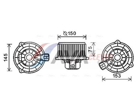 Elektrisk motor, kupéfläkt KA8243 Ava Quality Cooling