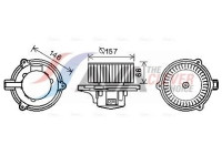 Elektrisk motor, kupéfläkt KA8250 Ava Quality Cooling