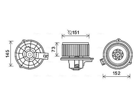 Elektrisk motor, kupéfläkt KA8266 Ava Quality Cooling