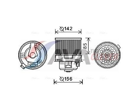 Elektrisk motor, kupéfläkt PE8371 Ava Quality Cooling
