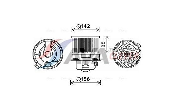 Elektrisk motor, kupéfläkt PE8371 Ava Quality Cooling