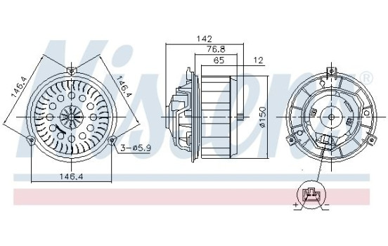 Invändig ventilation 87623 Nissens