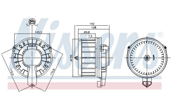 Invändig ventilation 87670 Nissens