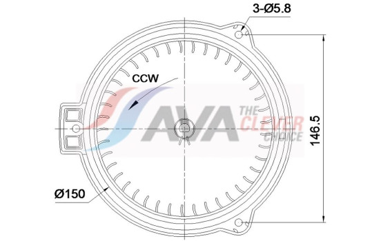 Invändig ventilation AU8369 Ava Quality Cooling