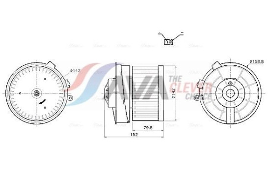 Invändig ventilation DN8486 Ava Quality Cooling