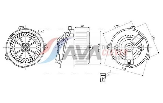 Invändig ventilation PE8436 Ava Quality Cooling