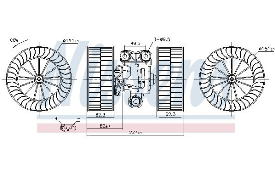 Kupéfläkt 87340 Nissens, bild 5