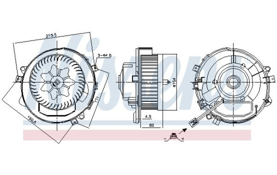 Kupéfläkt 87424 Nissens