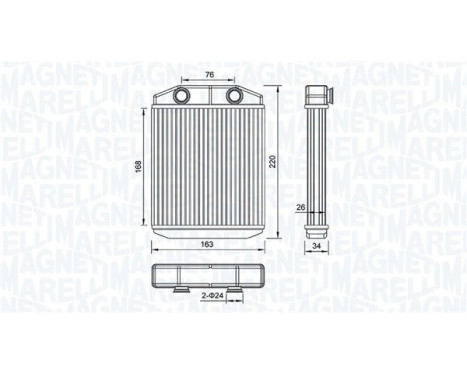 Värmare radiator, innervärme