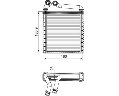 Värmare radiator, innervärme