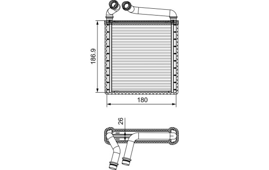 Värmare radiator, innervärme