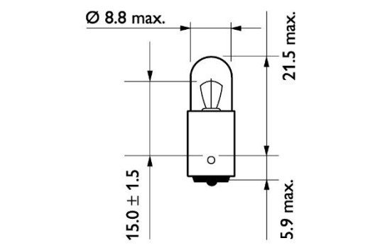 Philips Light Bulb 24V 4W BA9s (2x), Image 3