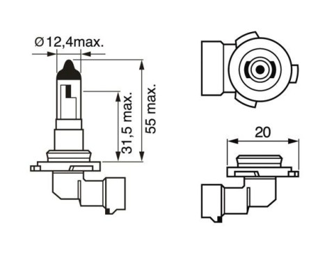 Bosch fog lamp 12V H10 PY20D, Image 5