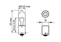 Bosch reversing lamp 12V H21W BAY9S