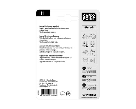 Carpoint Superwhite H1, 12V55W, Image 4