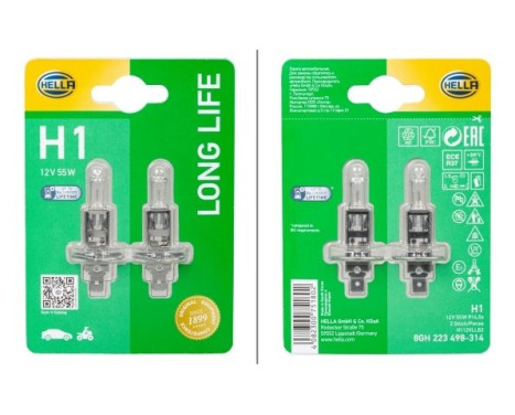 Hella Longlife H1, 12V55W (2 pieces)