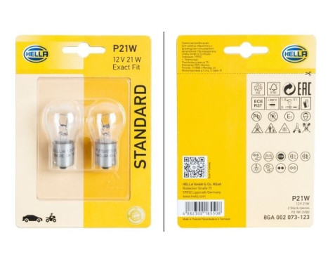 Hella Standard P21W, 12V21W (2 pieces)