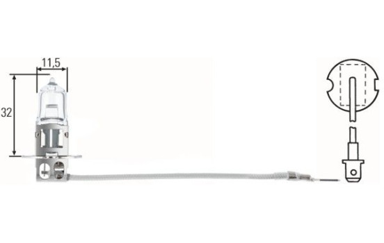 Hella Yellow Light H3, 12V55W, Image 2
