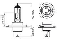 Light bulb, headlamp