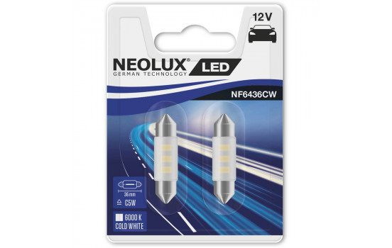Neolux LED Retrofit 6000K - Festoon 36mm - 12V/0.5W - set of 2 pieces