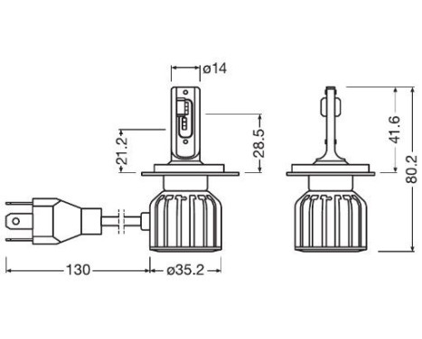 Osram LEDriving HL BRIGHT H4/H19, Image 3