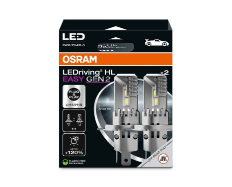 Osram LEDriving HL EASY GEN 2 H4/H19 - 2 pieces