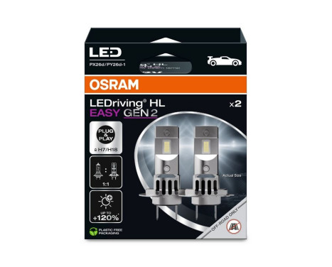 Osram LEDriving HL EASY GEN 2 H7/H18 - 2 pieces