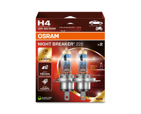 Osram Night Breaker 220 12V H4 - 2 pieces