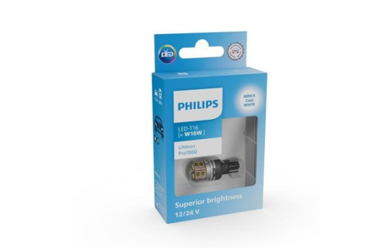 Philips T15 W16W Ultinon PRO7000 - White 6000K - 12/24V